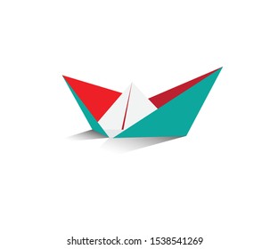 Paper Boat illustration Vector. Easy to change color and effect fully high Quality Vector.