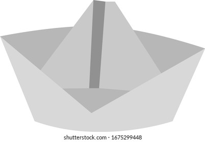 Barco de papel, ilustración, vector sobre fondo blanco.