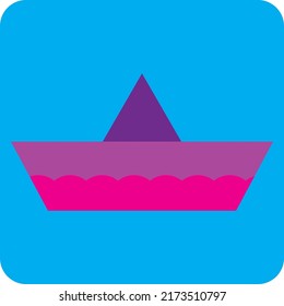 Paper boat, illustration, vector on a white background.