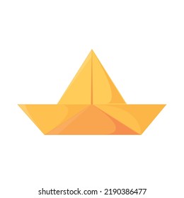 paper boat isolated icon flat