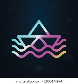 Paper boat nolan icon. Simple thin line, outline vector of seaside icons for ui and ux, website or mobile application