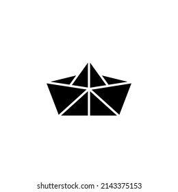 Paper boat origami stencil icon vector symbol graphic illustration