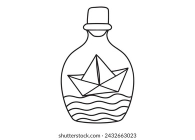 Paper Boat, Boat Silhouette, Seaside, Clipart, Ocean Lover, Vinyl Laser Cut File, DIY, Boat Maritime, Seafaring Bundle, Stencil, Boat, Office Clipart, Toys, Kids Clipart, Toy Clipart,