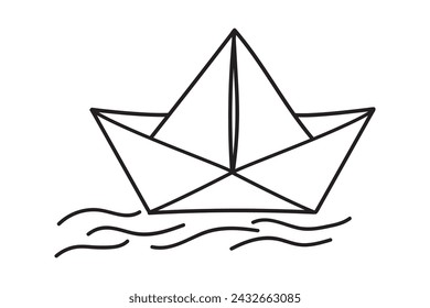 Barco de papel, silueta del barco, costa, clipart, amante del océano, archivo de corte láser de vinilo, bricolaje, barco marítimo, paquete de marinería, plantilla, barco, oficina clipart, juguetes, niños clipart, juguete clipart,