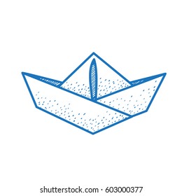 Paper Boat Sketch Stock Vector (Royalty Free) 603000377 | Shutterstock