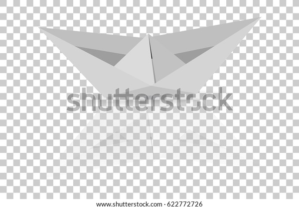 Paper Boat Transparent Effect Background Royalty Free Stock Image