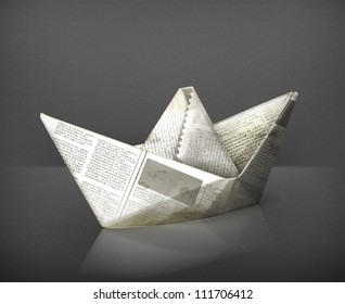 Paper boat vector