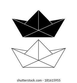 Paper Boat - Vector Icon