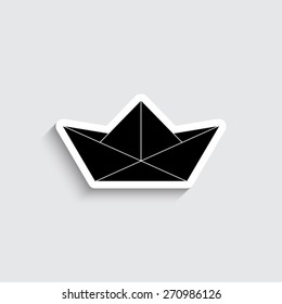 paper boat  - vector icon