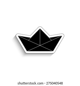 paper boat  - vector icon