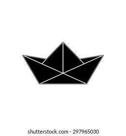   paper boat  - vector icon