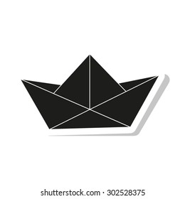 paper boat - vector icon