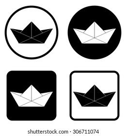 paper boat  - vector icon