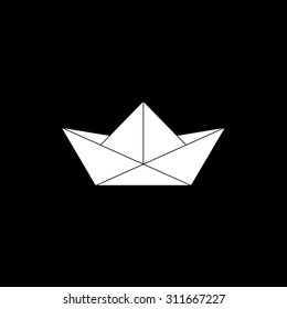 paper boat  - vector icon