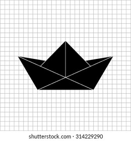 paper boat  - vector icon
