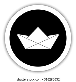 paper boat  - vector icon