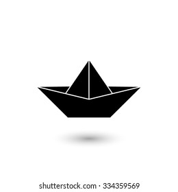 paper boat -  vector icon