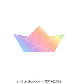 paper boat  - vector icon