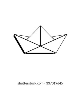 paper boat - vector icon