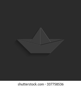 paper boat - vector icon