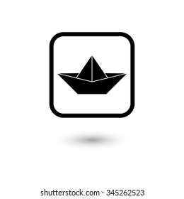 paper boat - vector icon