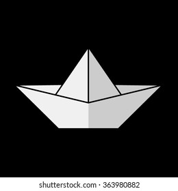 paper boat  - vector icon