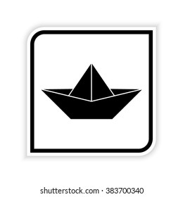 paper boat  - vector icon