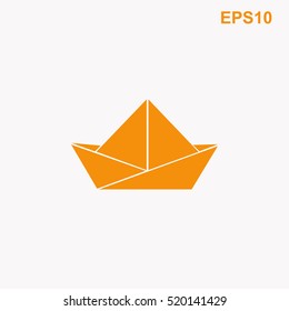 Paper boat vector icon