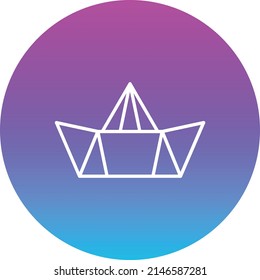 Paper Boat vector icon. Can be used for printing, mobile and web applications.