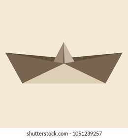 paper boat - vector icon, flat design