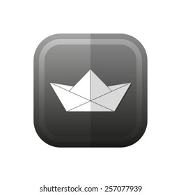 paper boat  - vector icon, flat design