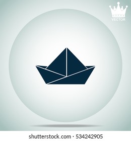 Paper boat  vector illustration.