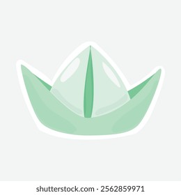 Paper Boat Vector Illustration Sticker. Vector sticker of a simple paper boat. Perfect for crafts and children's designs