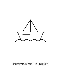 Paper boat water icon. Simple line, outline vector elements of spring icons for ui and ux, website or mobile application
