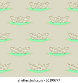 paper boats pattern