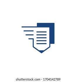 Plantilla de logotipo de diseño de libro y papel.