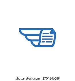 Paper, book design logo template.