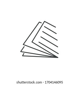 Paper, book design logo template.