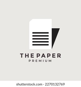 paper book print shadow logo design vector