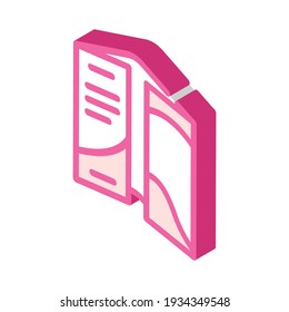 Papier Booklet isometrische Icon Vektorgrafik. Papierhandbuch-Schild. einzelne Symbolillustration