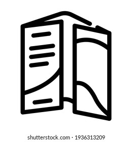 paper booklet line icon vector. paper booklet sign. isolated contour symbol black illustration