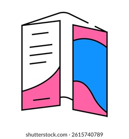 paper booklet line icon vector. paper booklet sign. isolated symbol illustration