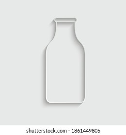 icono del frasco de papel - vector negro
