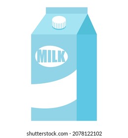 paper bottle milk cartoon vector isolated object