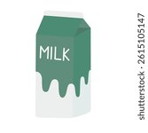 paper bottle of milk vector illustration