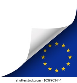 Paper - bottom corner - Country flag of EU