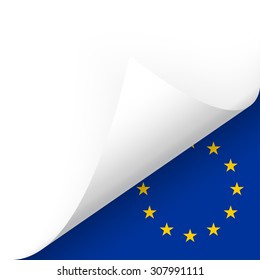 Paper - bottom corner - Country flag of EU