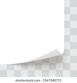paper bottom corner rolled on template back