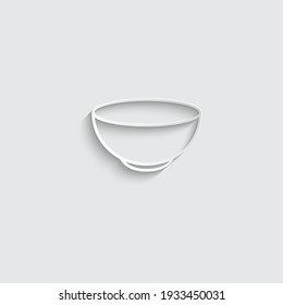 paper bowl icon vector soup sign dish vector healthy food