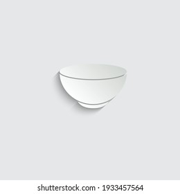 paper bowl icon vector soup sign dish vector healthy food